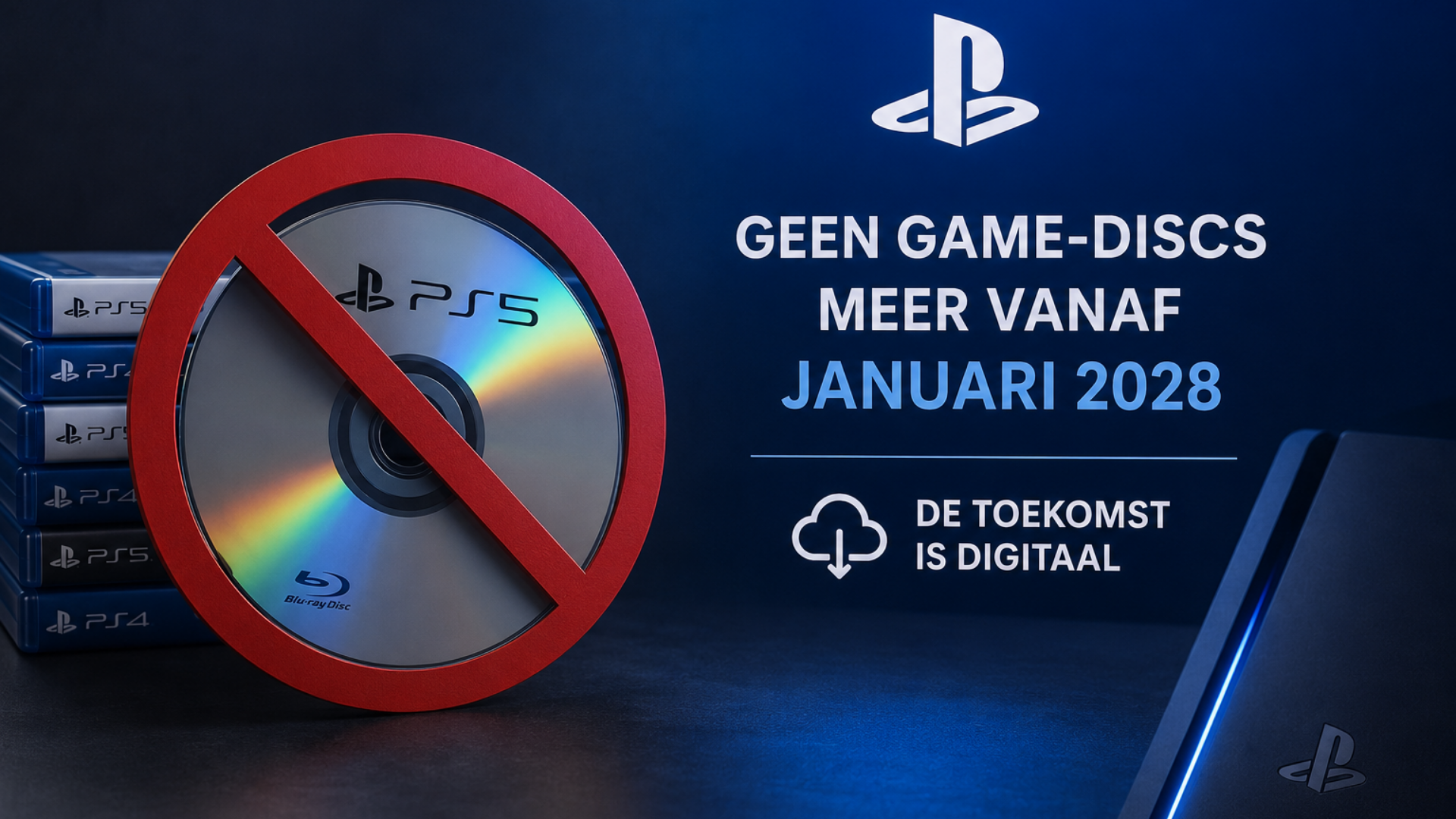 Sony responds to criticism: no more game disks from January 2028